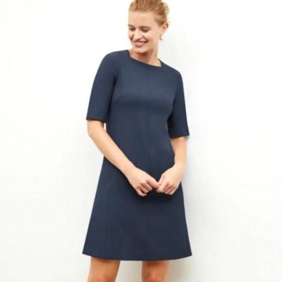 MM Lafleur Navy Blue The Emily Dress sz 4 - Picture 1 of 5